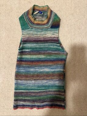 Paloma wool Striped Sleeveless Turtleneck Knit Top - Multicolor